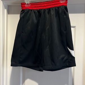 Black red and white  basketball shorts